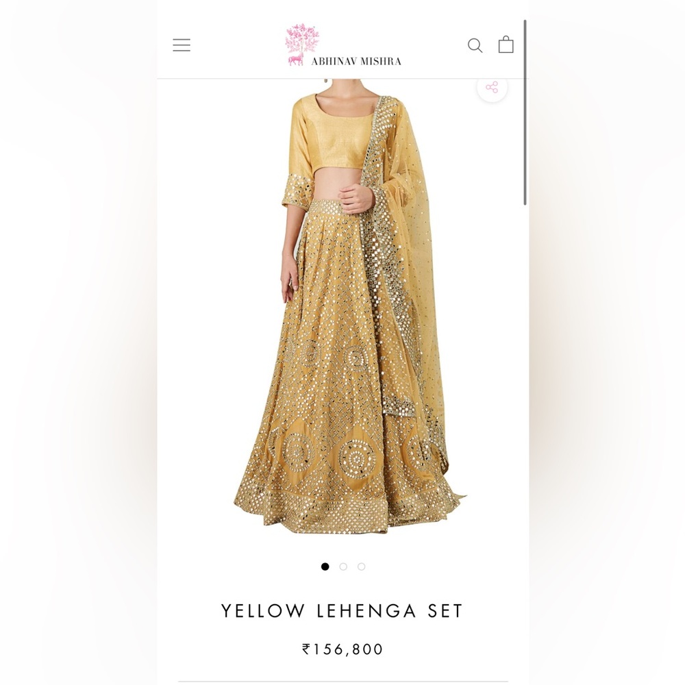 Gold Abhinav Mishra XS Lehenga